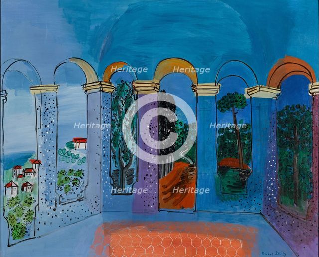 La Terrasse à Vallauris, 1927. Creator: Dufy, Raoul (1877-1953).