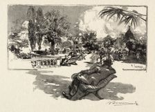 La Terrasse des Arts Libéraux. Creator: Auguste Louis Lepère (French, 1849-1918)