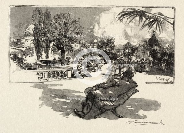 La Terrasse des Arts Libéraux. Creator: Auguste Louis Lepère (French, 1849-1918).
