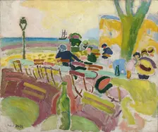 La Terrasse sur la Plage, 1907. Creator: Dufy, Raoul (1877-1953)