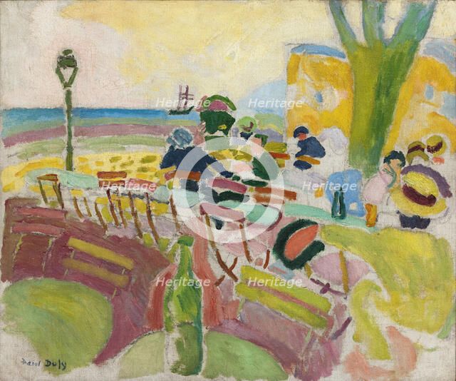 La Terrasse sur la Plage, 1907. Creator: Dufy, Raoul (1877-1953).