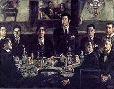 La tertulia del Café de Pombo, 1920. Creator: José Gutiérrez Solana