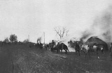 La tragique retraite Serbe; La derniere colonne de la 3c armee serbe abandonne..., 1915 (1924). Creator: R. Marianovitch