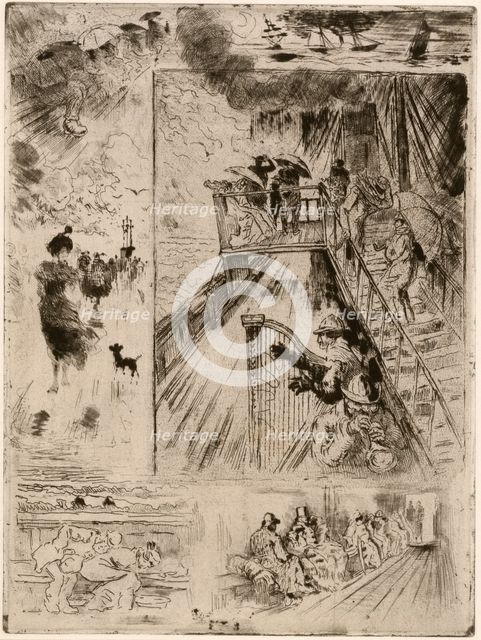 La Traversée (The Passage), 1879-1885. Creator: Felix Hilaire Buhot.