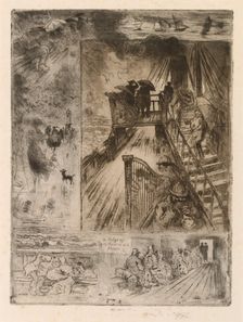 La Traversee (The Passage), 1879-1885. Creator: Felix Hilaire Buhot