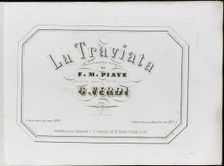 La Traviata: first edition of the original version, 1854