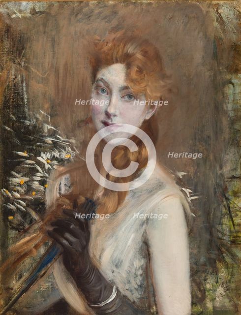 La treccia bionda, ca 1891. Creator: Boldini, Giovanni (1842-1931).