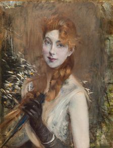 La treccia bionda, ca 1891. Creator: Boldini, Giovanni (1842-1931)