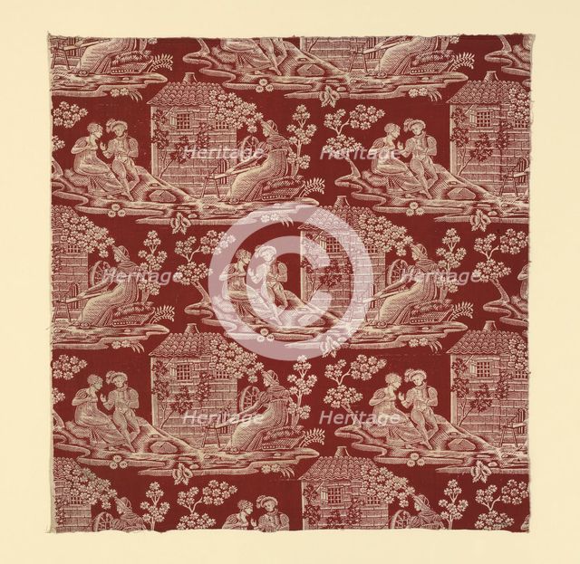 La Trève de Dieu (God's Truce) (Furnishing Fabric), France, c. 1820. Creator: Unknown.