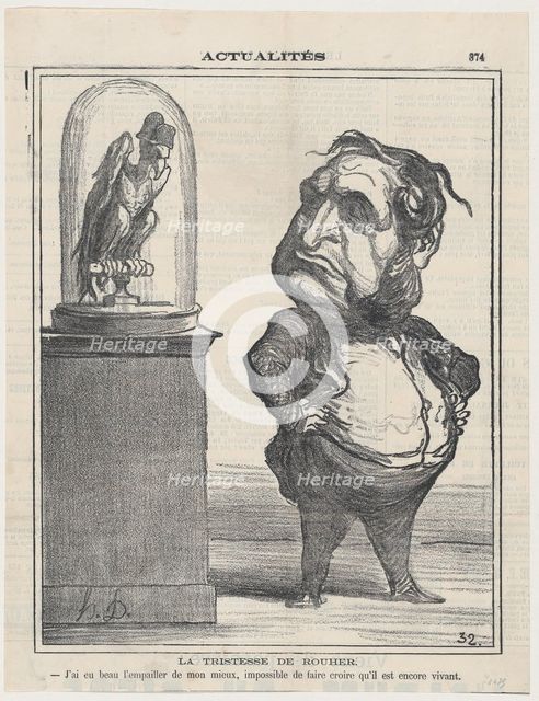 La Tristesse de Rouher, 1871.  Creator: Honore Daumier.