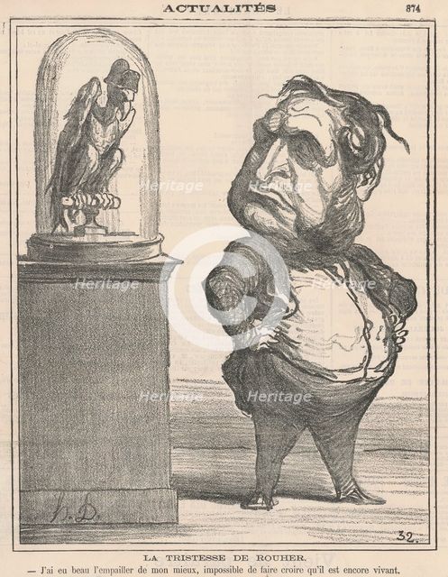 La Tristesse de Rouher, 1871. Creator: Honore Daumier.