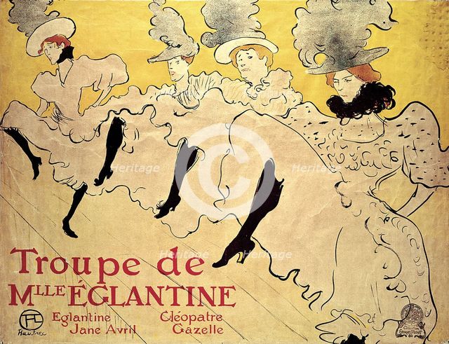 La Troupe de Mademoiselle Eglantine, 1895., 1895. Creator: Henri de Toulouse-Lautrec.
