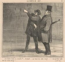 La voyez-vous la comète? ... La-haut ..., 19th century. Creator: Honore Daumier