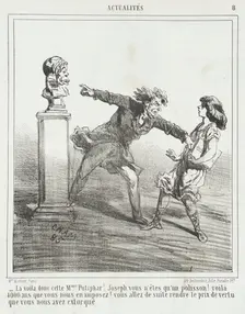 La voila donc cette Mme. Putiphar? Joseph vous n'êtes qu'un polisson! Voilà 4.000 ans que..., 1866. Creator: Cham