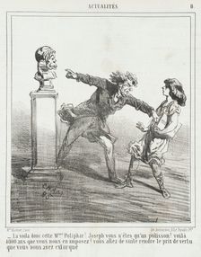 La voila donc cette Mme. Putiphar? Joseph vous n'êtes qu'un polisson! Voilà 4.000 ans que..., 1866. Creator: Cham