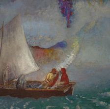 La Voile grise (The Gray Sail), um 1900-1904. Creator: Redon, Odilon (1840-1916)
