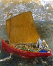 La Voile jaune (The Yellow Sail), about 1905. Creator: Odilon Redon