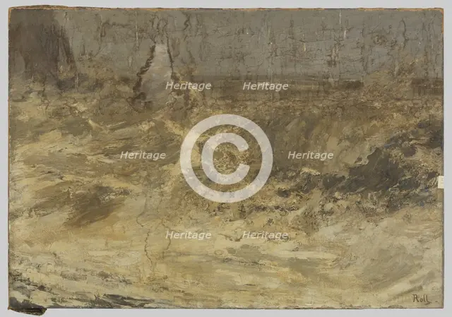 La vague, grande marée, 1890. Creator: Alfred Philippe Roll.