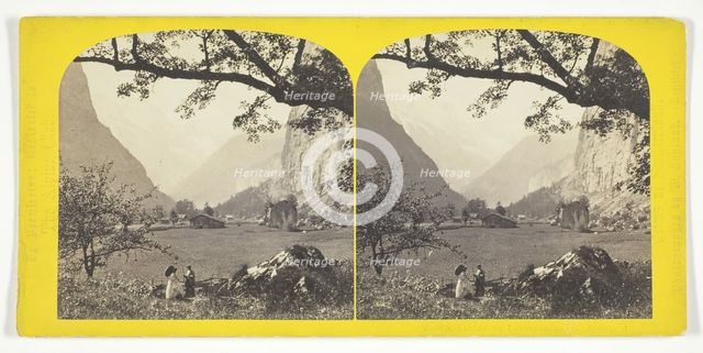 La Vallée de Lauterbrunnen, Suisse, 1850/96. Creator: William England.