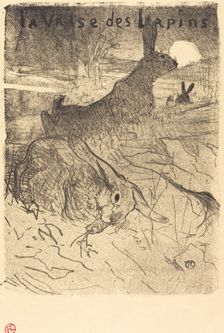 La valse des lapins, 1895. Creator: Henri de Toulouse-Lautrec