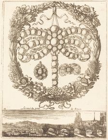 La veue du pont de Rouen, probably 1665. Creator: François Le Febvre