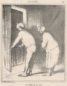 La veille du 13 Juin, 19th century. Creator: Honore Daumier