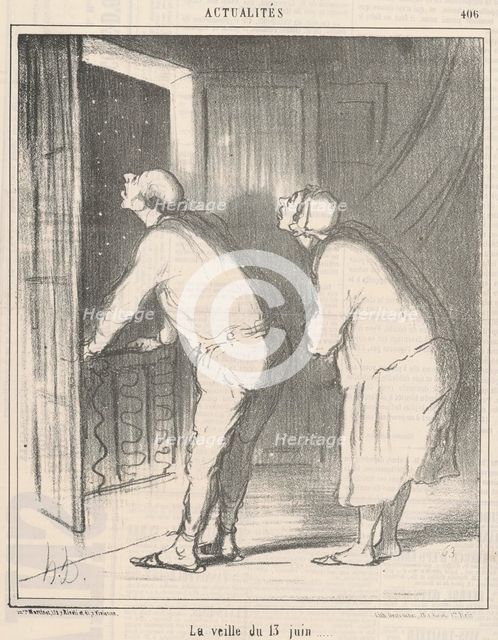 La veille du 13 Juin, 19th century. Creator: Honore Daumier.