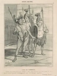 La veille des Thermopyles, 1842. Creator: Honore Daumier