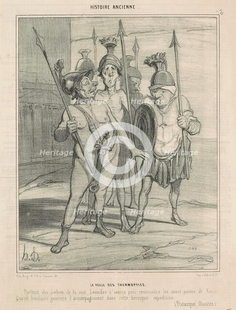 La veille des Thermopyles, 1842.  Creator: Honore Daumier.