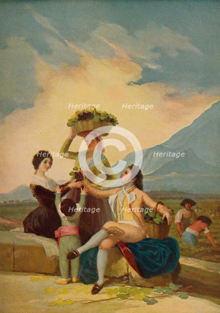 'La Vendimia', (The Grape Harvest or Autumn), 1786, (c1934). Artist: Francisco Goya.