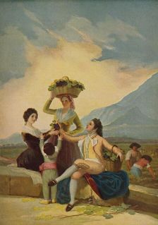 La Vendimia (The Grape Harvest or Autumn), 1786, (c1934). Artist: Francisco Goya