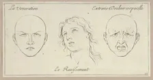 La Veneration, Le Ravissement, Extrême Douleur corporelle (from Caractères des passio..., 1695-1720. Creator: Sébastien Le Clerc the Younger