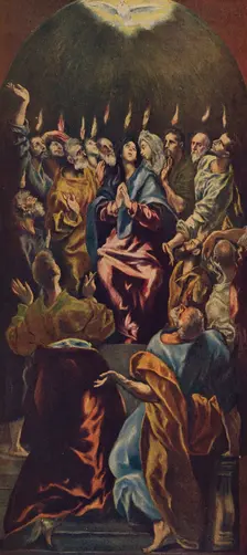 La Venida Del Espiritu Santo (The coming of the Holy Spirit), 1514-1519, (c1934). Artist: El Greco