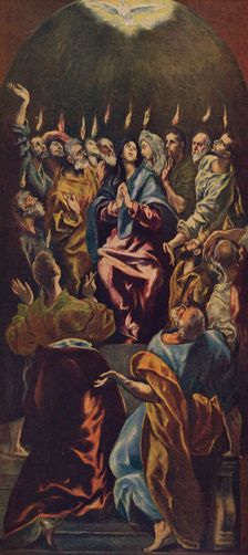 La Venida Del Espiritu Santo (The coming of the Holy Spirit), 1514-1519, (c1934). Artist: El Greco
