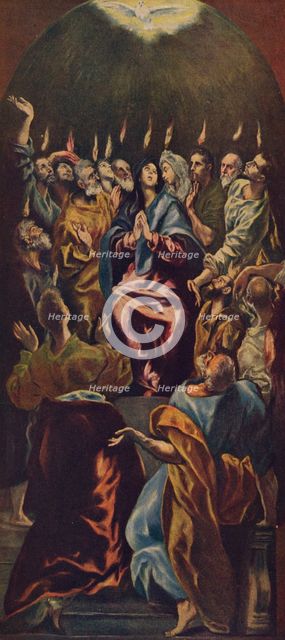 'La Venida Del Espiritu Santo', (The coming of the Holy Spirit), 1514-1519, (c1934).  Artist: El Greco.