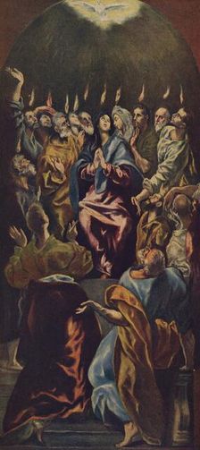 La Venida Del Espiritu Santo (The coming of the Holy Spirit), 1514-1519, (c1934). Artist: El Greco