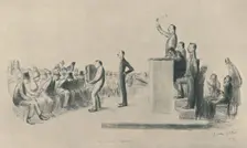 La Vente Rouart 1919. Artist: Jean Veber