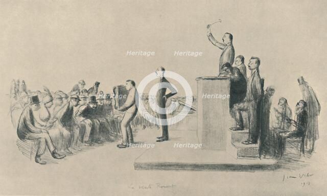 'La Vente Rouart', 1919. Artist: Jean Veber.