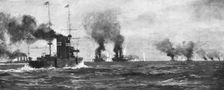 La Victoire Britannique des Iles Falkland; Le combat 1914. Creator: Unknown