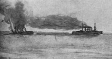 'La Victoire Britannique des Iles Falkland; Le "Scharnhorst" coule a quatre heures 1914. Creator: Unknown