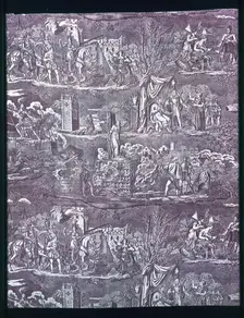 La Vie de Jeanne d'Arc (The Life of Joan of Arc) (Furnishing Fabric), Bolbec, after 1817. Creator: François Kettinger et Fils
