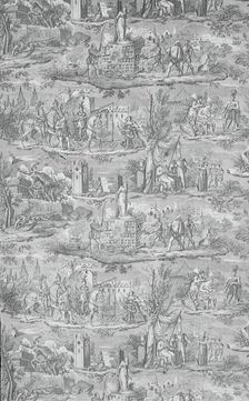 La Vie de Jeanne d'Arc (The Life of Joan of Arc) (Furnishing Fabric), Bolbec, after 1817. Creator: François Kettinger et Fils