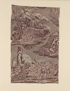 La Vie de Jeanne d'Arc (The Life of Joan of Arc) (Furnishing Fabric), France, c. 1815. Creator: Hartmann et Fils