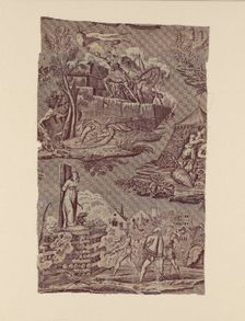 La Vie de Jeanne d'Arc (The Life of Joan of Arc) (Furnishing Fabric), France, c. 1815. Creator: Hartmann et Fils