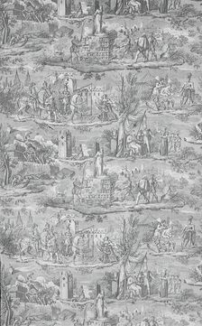 La Vie de Jeanne d'Arc (The Life of Joan of Arc) (Furnishing Fabric), Bolbec, after 1817. Creator: François Kettinger et Fils