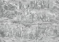 La Vie de Jeanne d'Arc (The Life of Joan of Arc) (Furnishing Fabric), Bolbec, after 1817. Creator: François Kettinger et Fils