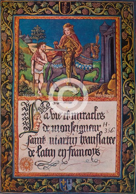 'La vie et miracles de monseigneur saint Martin', 1496 (1947). Artist: Unknown.