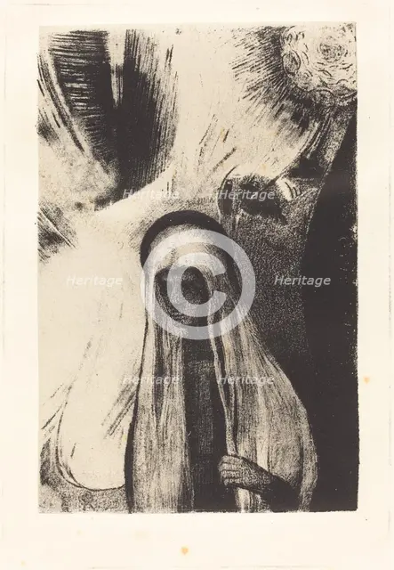 La Vieille: Que Crains-tu? Un large trou Noir! Il est vide peut-etre? (What are you afraid of?...),1 Creator: Odilon Redon.