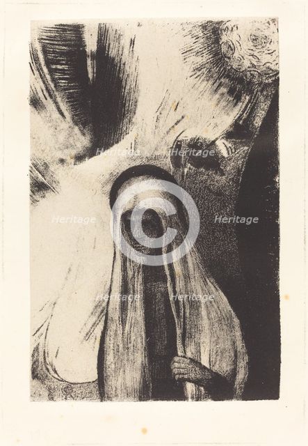 La Vieille: Que Crains-tu? Un large trou Noir! Il est vide peut-etre? (What are you afraid of?...),1 Creator: Odilon Redon.