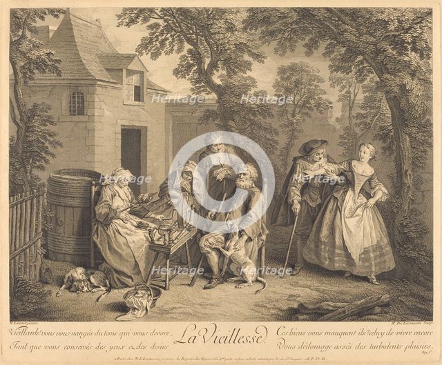 La vieillesse, 1735. Creator: Nicolas de Larmessin.